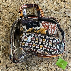 New - Vera Bradley Luggage - 3 Piece Cosmetic Organizer in Painted Feathers